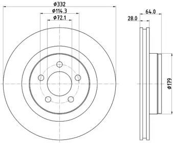 HELLA PAGID 8dd355125441 -  Тормозной диск